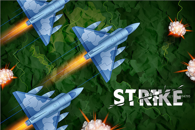 喷气式飞机空袭图片素材