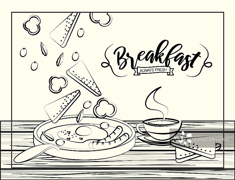 含蛋白质的营养早餐图片素材