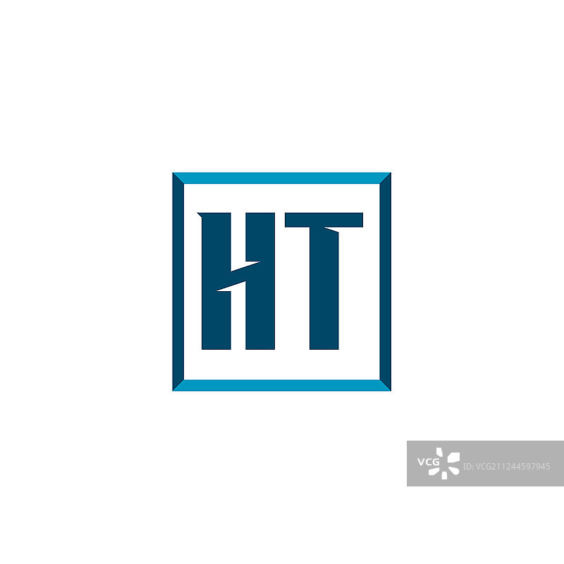首字母HT标志模板设计图片素材