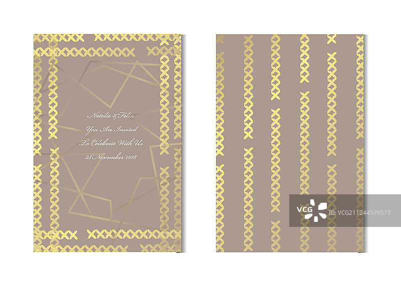 金色花卉卡片套装图片素材