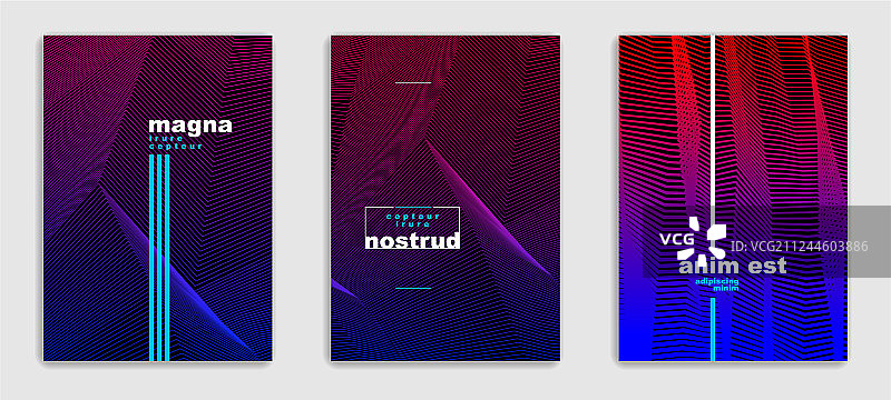 线条艺术：简约现代宣传册设计图片素材