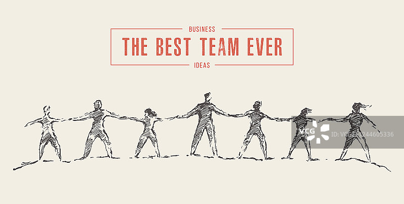 商务人士携手合作，打造卓越团队图片素材