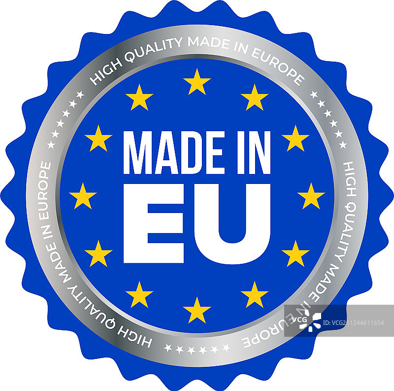 欧盟制造高品质产品认证标签图片素材