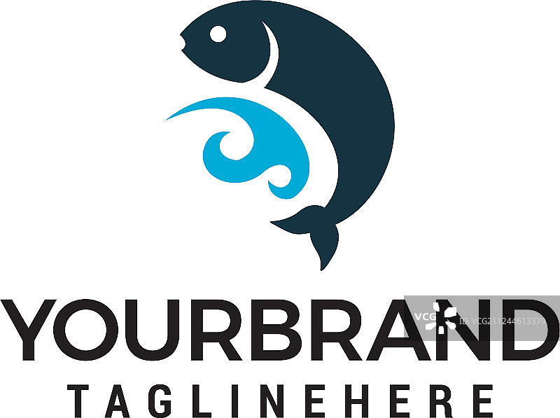 钓鱼符号标志设计模板图片素材