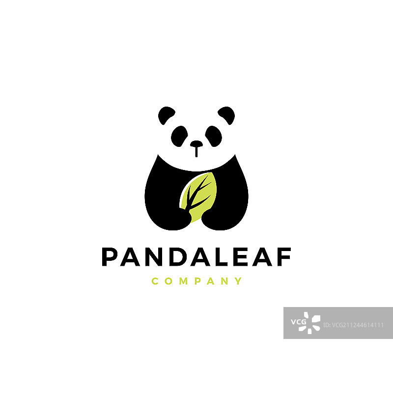熊猫叶子logo图标图片素材