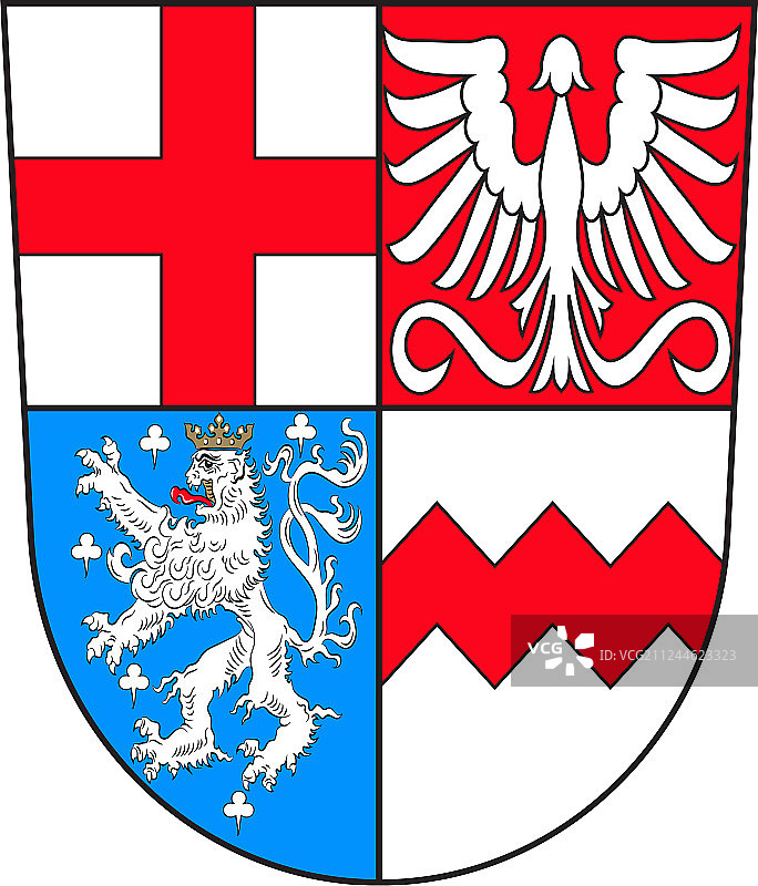 德国诺因基兴伊林根镇徽章图片素材