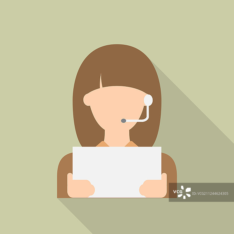 电视主持人精美扁平图标集图片素材