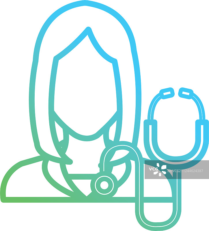 戴着听诊器的女医生图片素材
