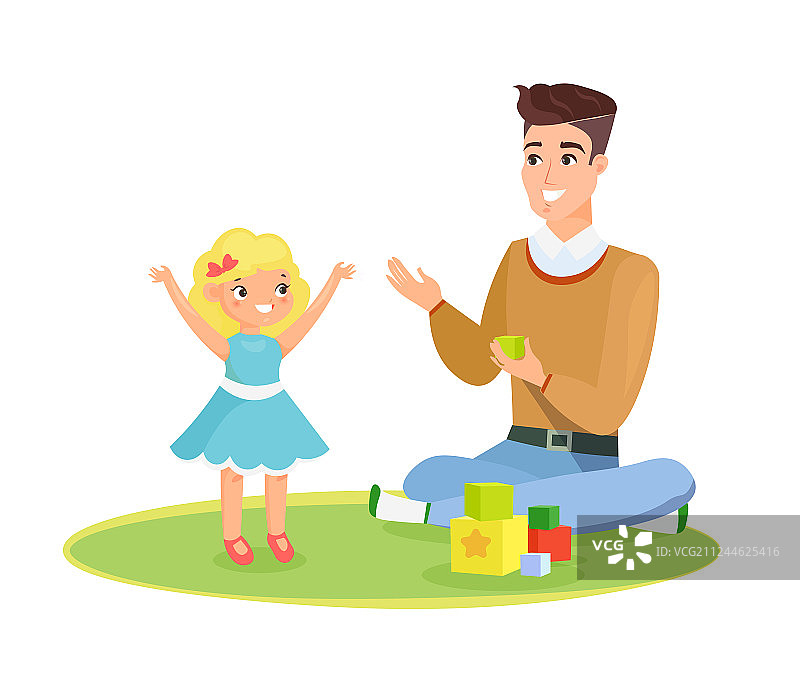 父女温馨时刻图片素材