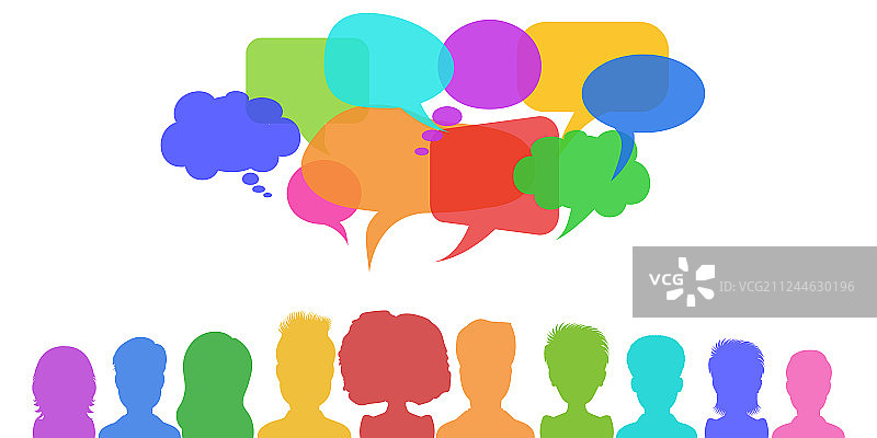 社交网络新闻或团队合作对话业务图片素材