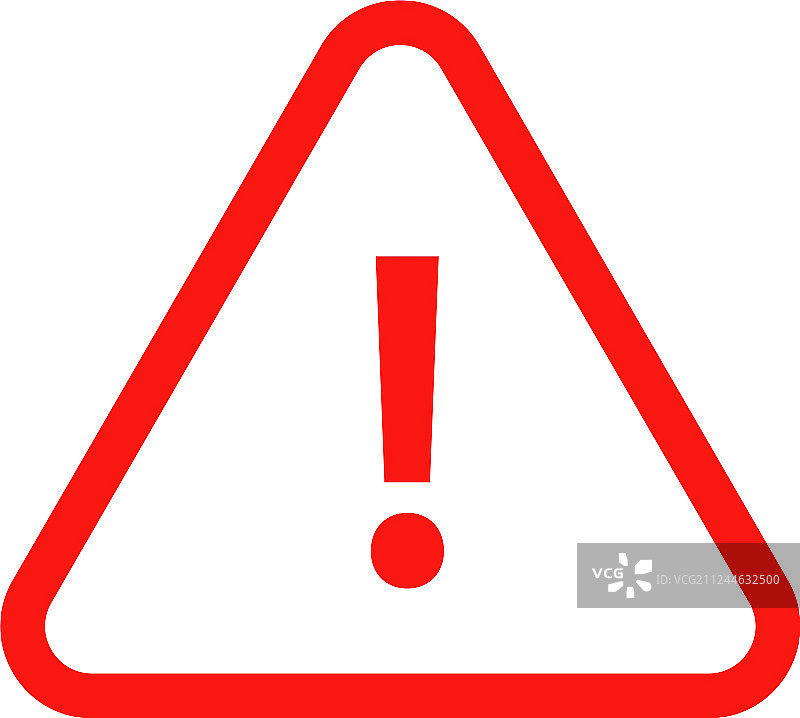 红色感叹号三角形标志图片素材