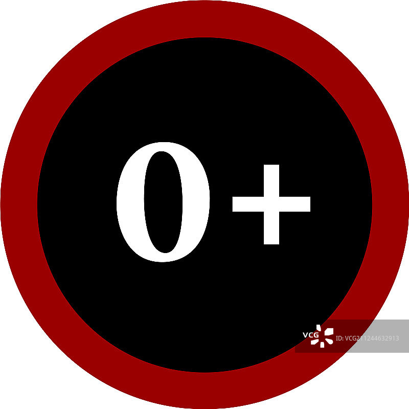 白色背景上的年龄限制标志图片素材