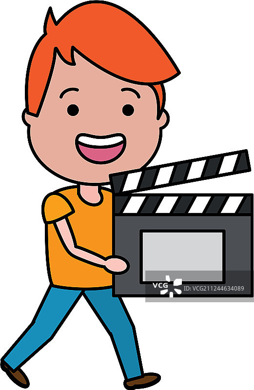 拿着电影场记板的男人头像图片素材