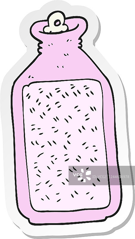 卡通热水袋贴纸图片素材