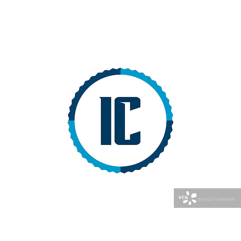 IC首字母Logo模板设计图片素材