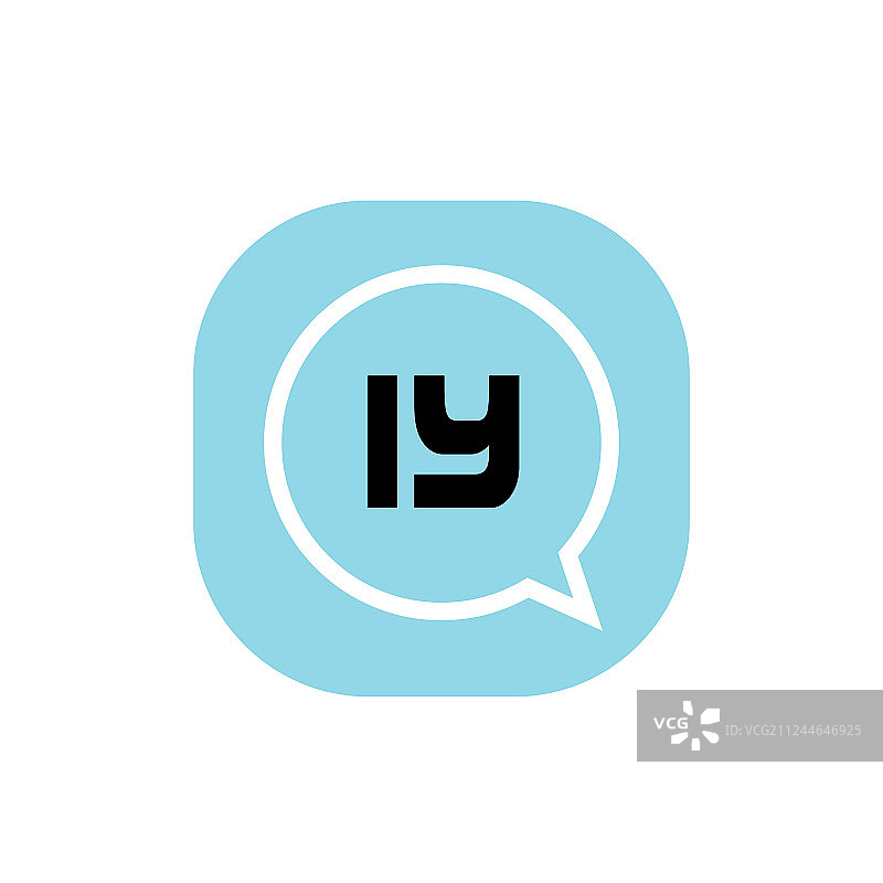 IY首字母logo模板设计图片素材