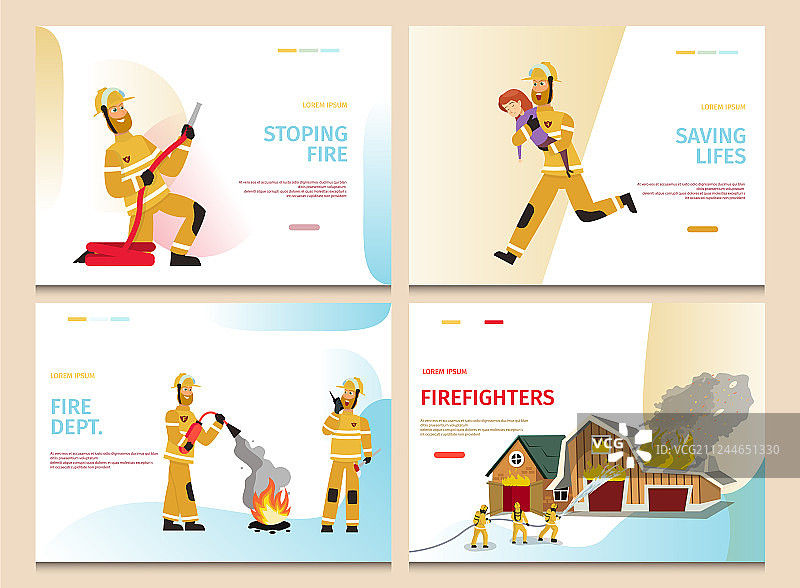 卡通消防员概念设计图片素材