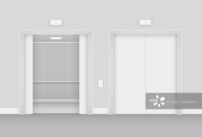 逼真的空电梯图片素材