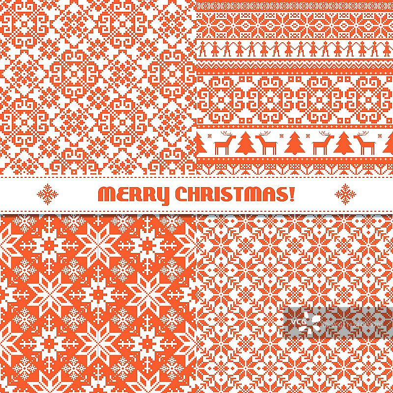 针织圣诞图案图片素材