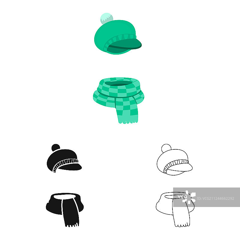 帽子和围巾标志合集图片素材
