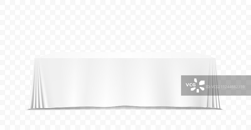 铺有桌布的桌子艺术横幅白色背景图片素材