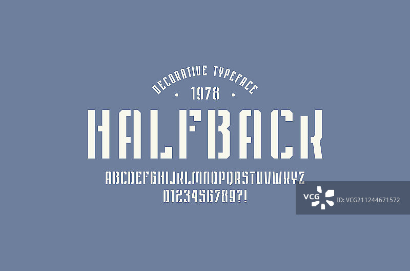 体育风格窄体无衬线镂空字体图片素材