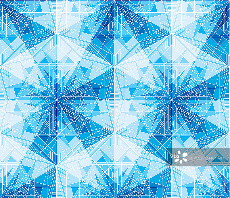 几何雪花马赛克无缝图案图片素材