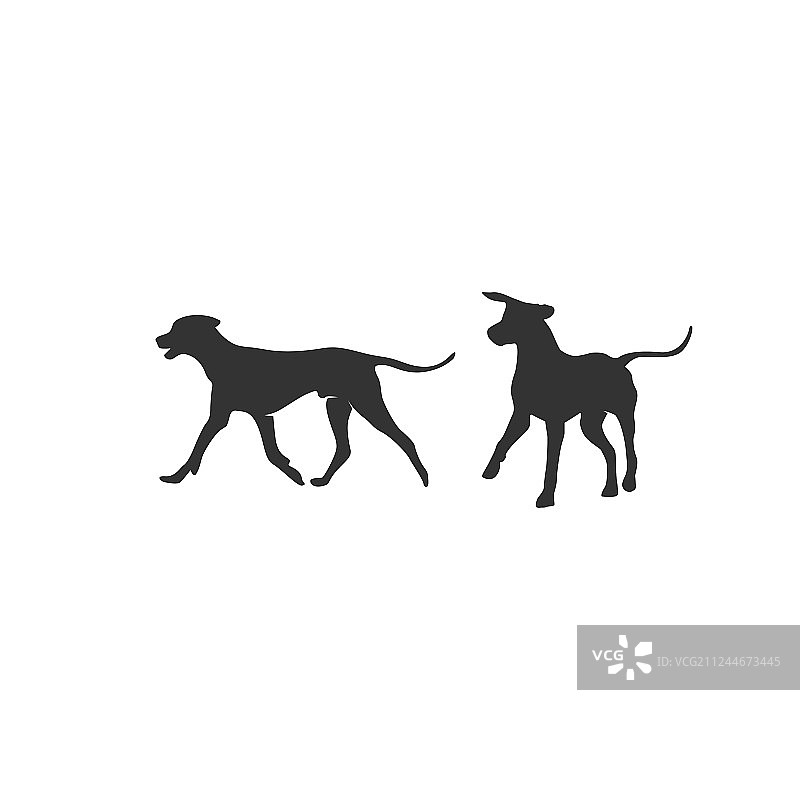 狗剪影设计图片素材