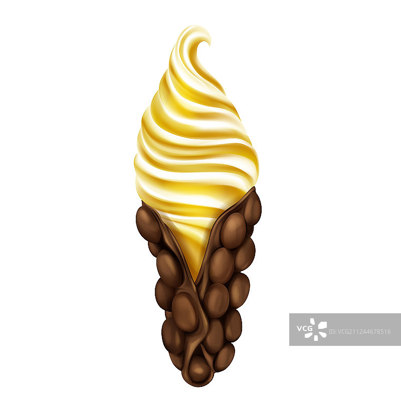 焦糖冰淇淋鸡蛋仔图片素材
