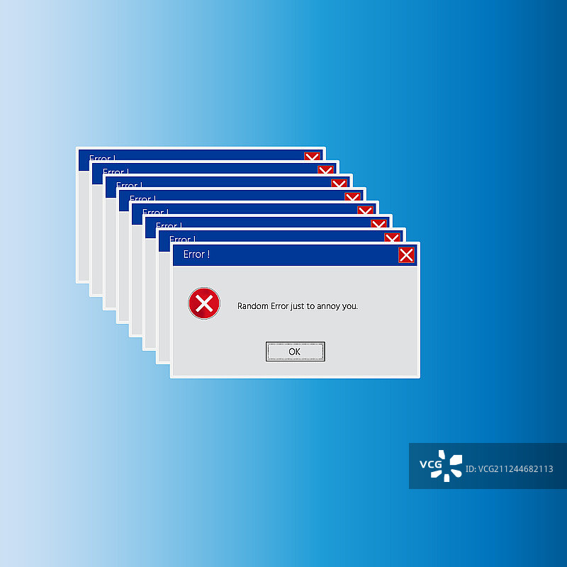 电脑错误显示屏重复错误图片素材