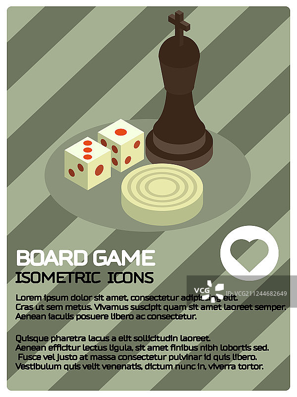彩色2.5D棋盘游戏海报图片素材