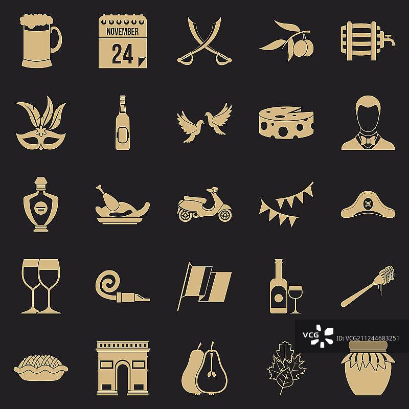 狂欢图标简约风格图片素材