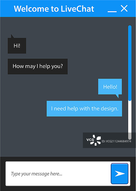 网页通用在线聊天窗口图片素材