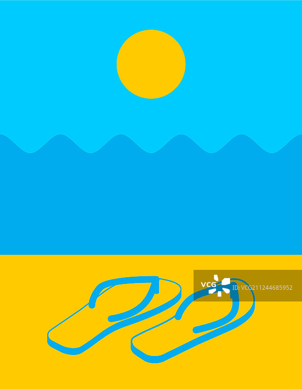 夏季海滩与太阳主题banner图片素材