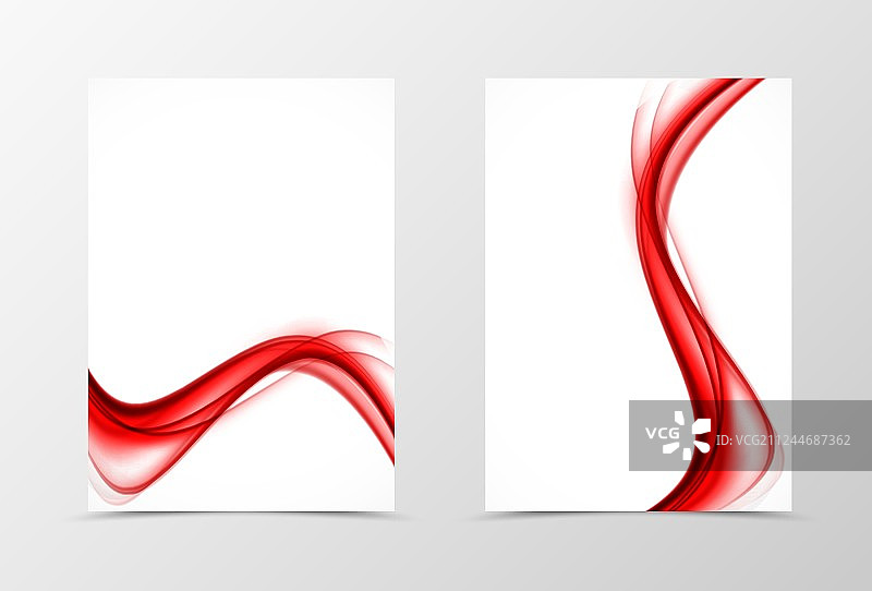 波浪宣传单模板正反面设计图片素材