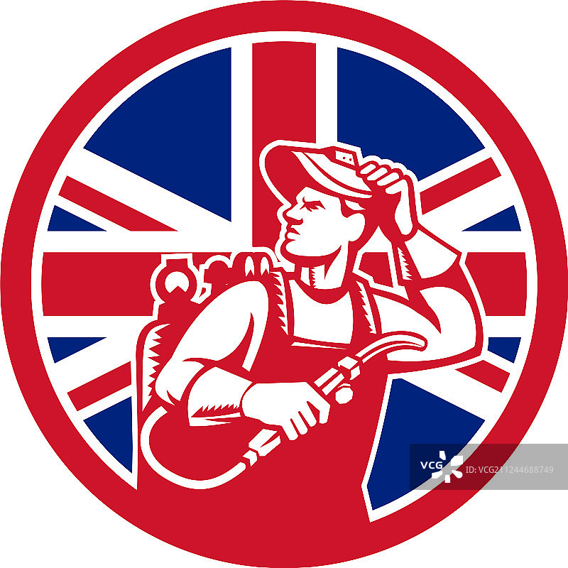 点亮的英国运营商米字旗图标图片素材