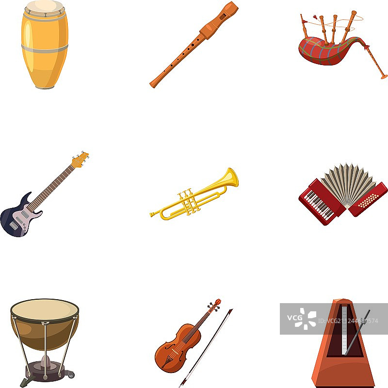 音乐设备图标卡通风格图片素材