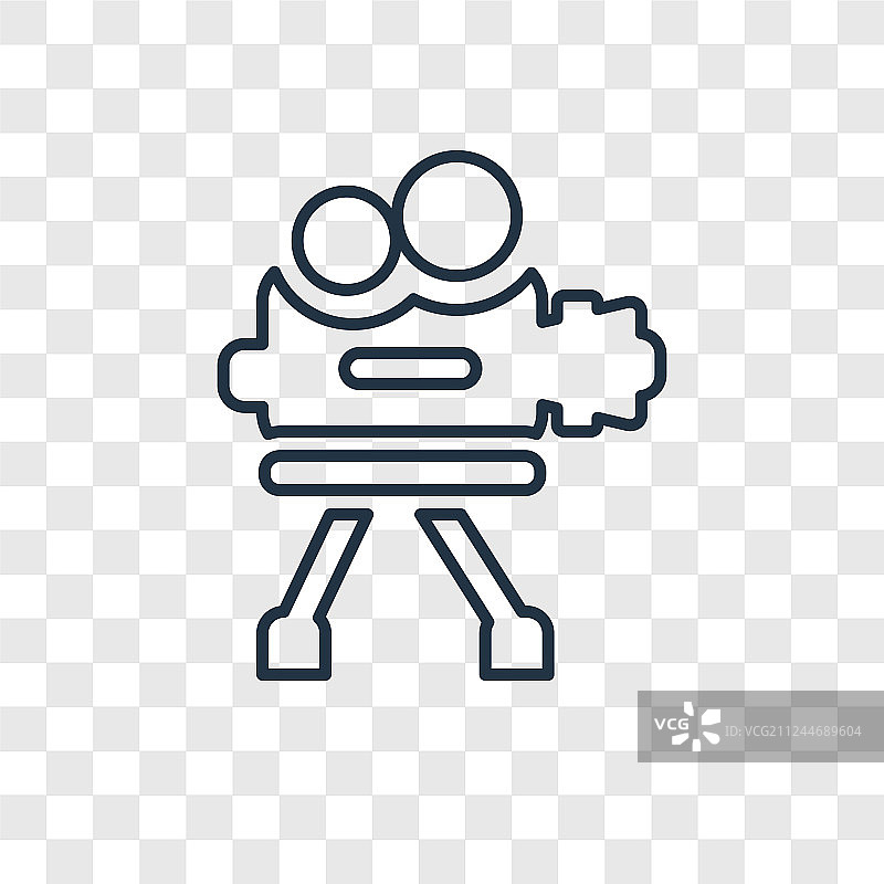 电影摄影机概念线性图标图片素材