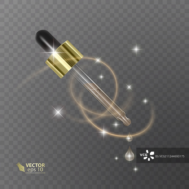 透明背景上的逼真移液器图片素材
