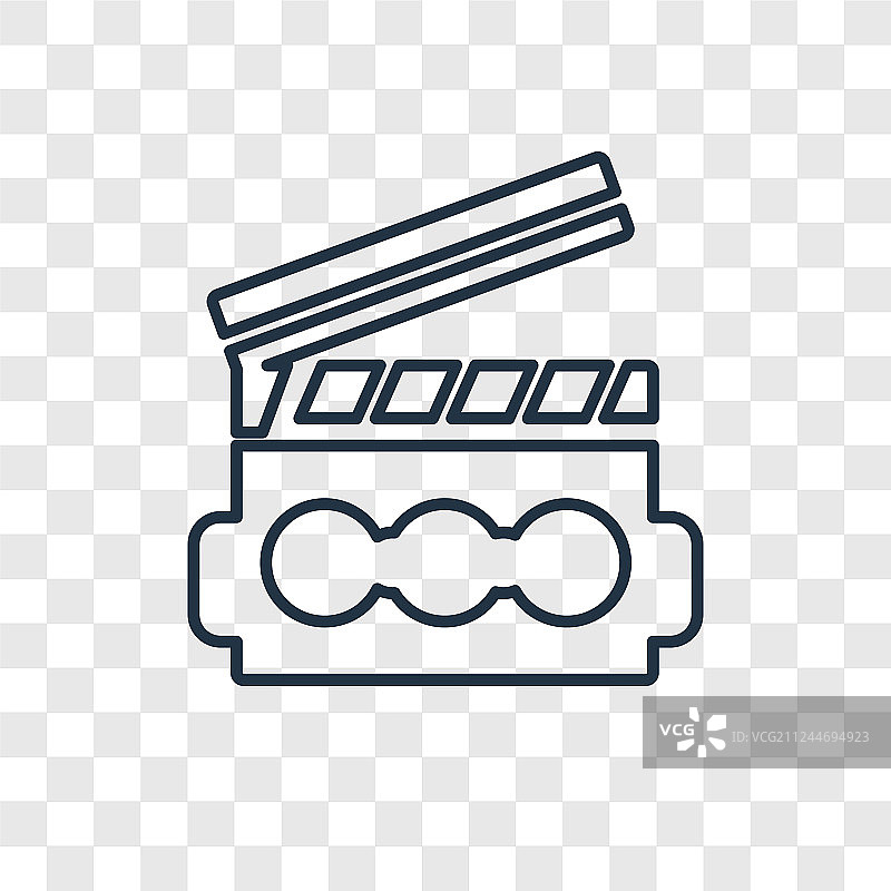 隔离的场记板概念线性图标图片素材