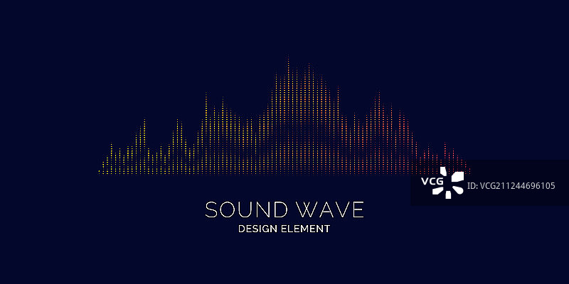 深色背景上的声波均衡器图片素材