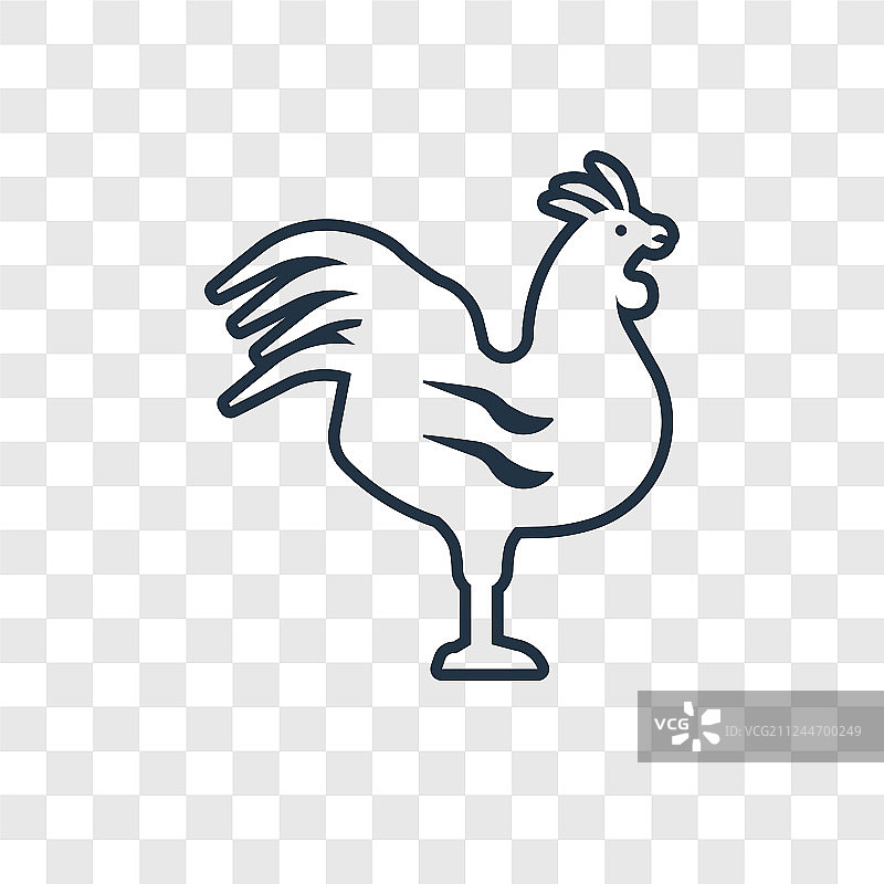 公鸡 线性概念图标图片素材