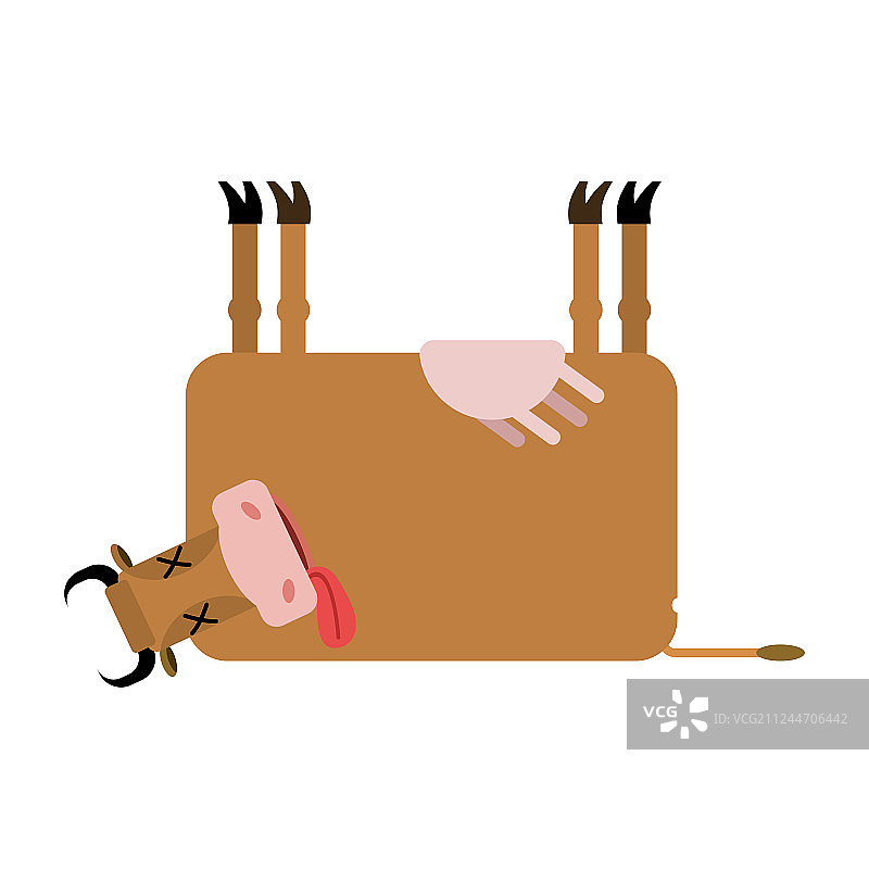 农场动物死牛尸体图片素材