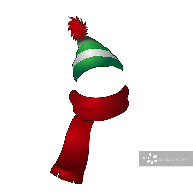 卡通条纹冬帽及绒球合集图片素材