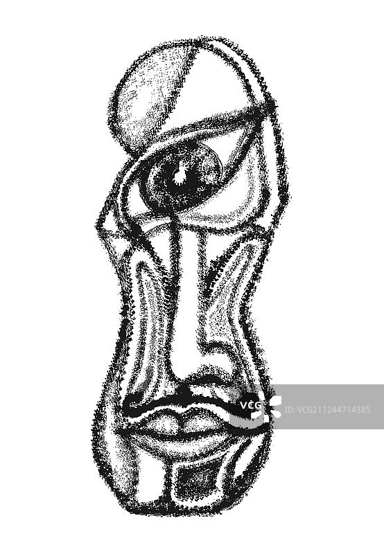 手绘男人肖像图片素材