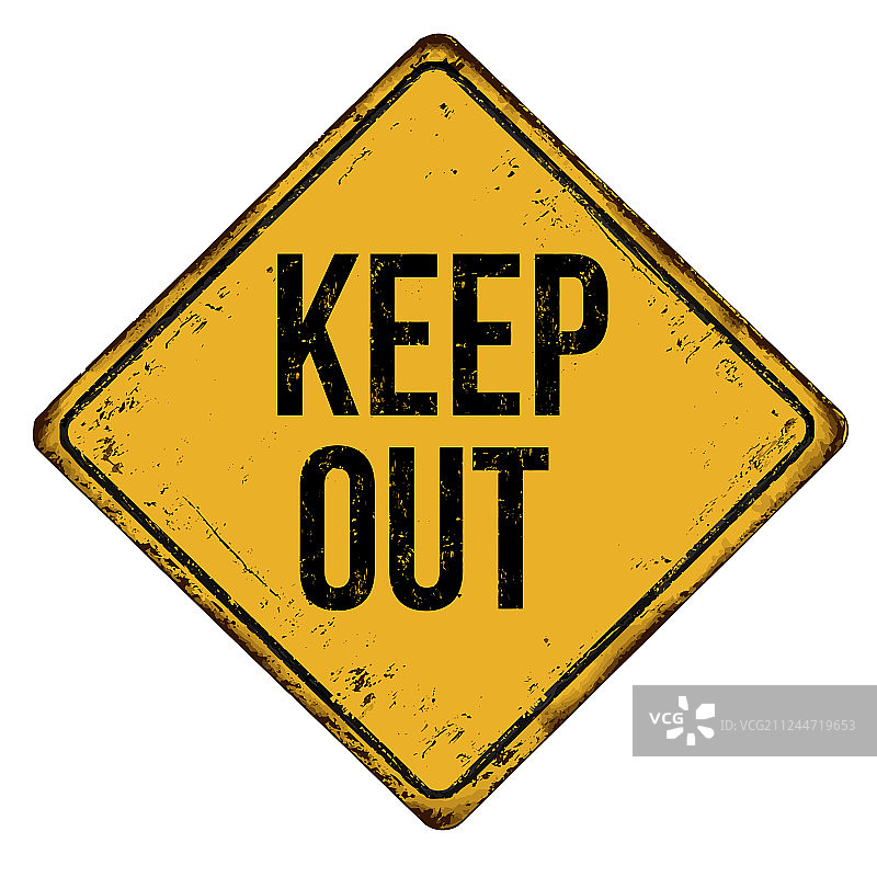 禁止入内复古铁锈金属标志图片素材