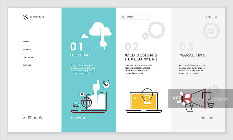 网站模板设计图片素材