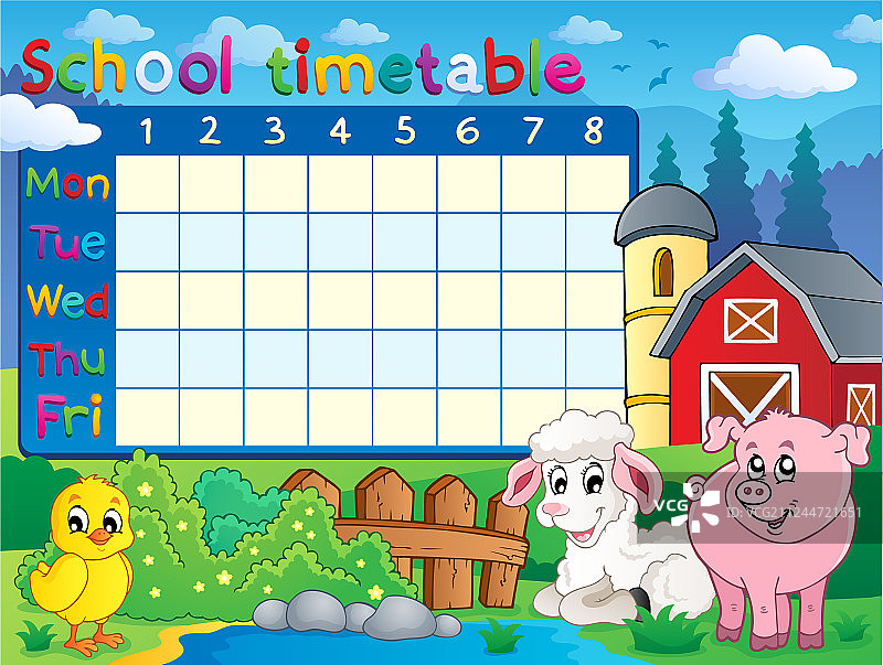 学校课程表主题图1图片素材