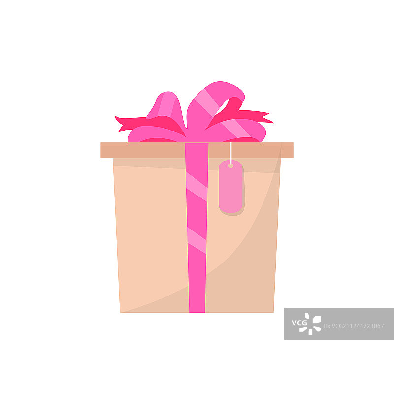 粉色礼品盒侧视图图片素材