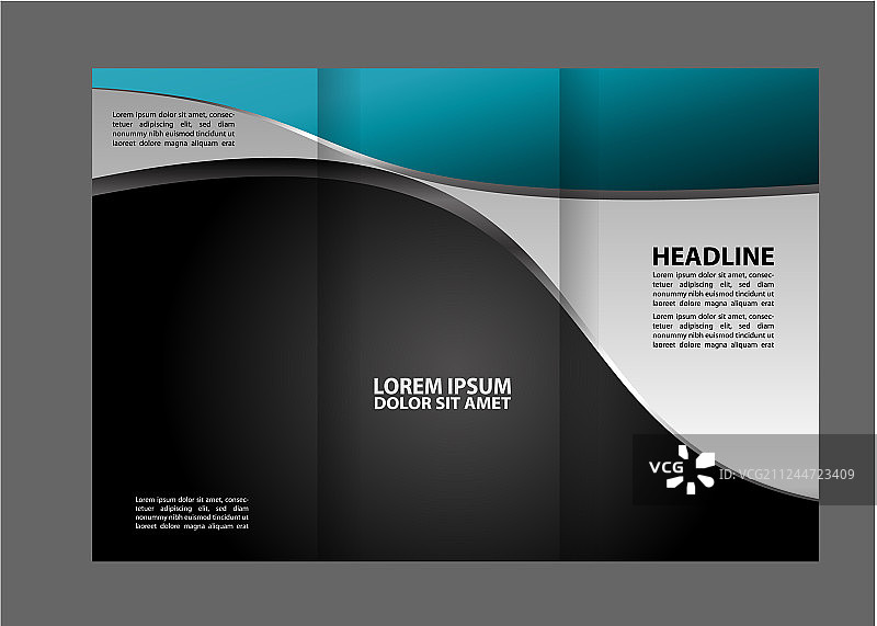 三折商务宣传册模板图片素材